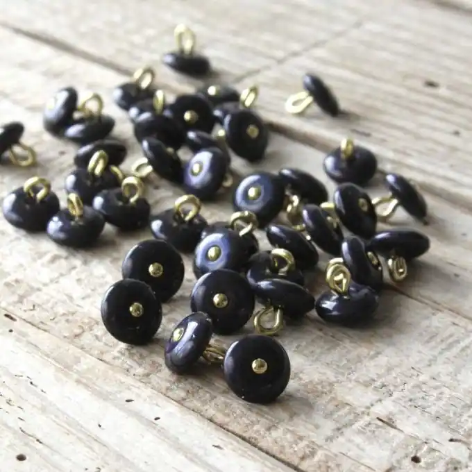 5er Set Knöpfe Perla Tintenblau 10 mm Must-Have