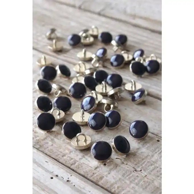 Knallerangebot 5er Set Knöpfe Chic Tintenblau 10 mm