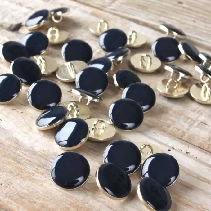 Markenware 5er Set Knöpfe Chic Tintenblau 15 mm