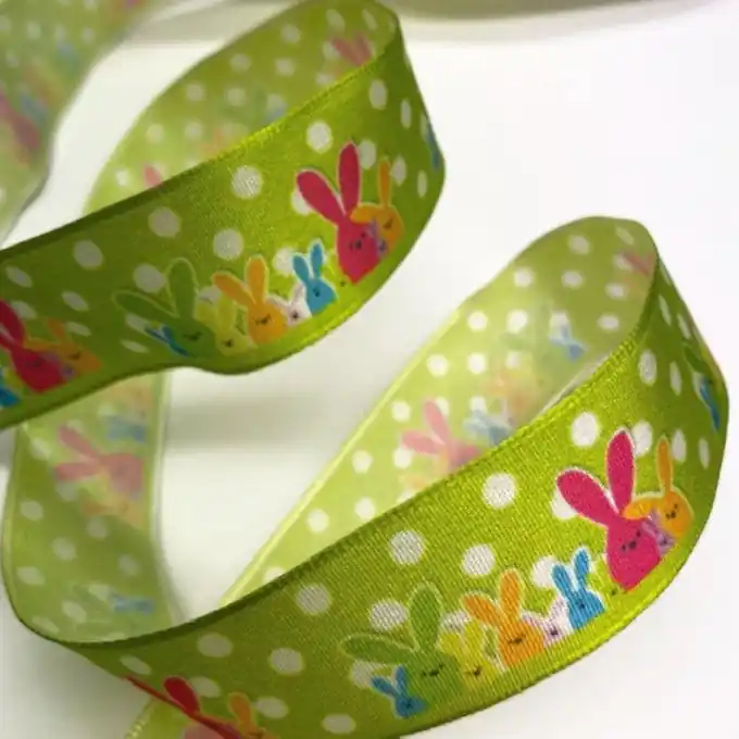 Kostenfreie Lieferung Band Messing Osterhasen 25 mm Grün