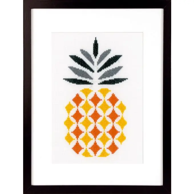 Mega-Angebot Stickerei-Kit mit Zählmuster Ananas