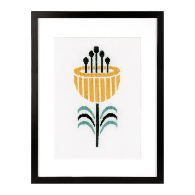 Expressversand Stickerei-Set mit Zählmuster Mohn