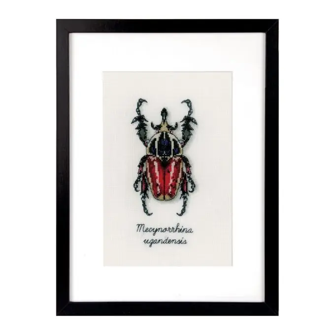 La Maison Victor Stickerei-Kit mit Zählmuster Käfer rot Echt