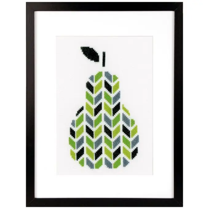 Stickerei-Kit mit Zählmuster Birne Schneller Versand