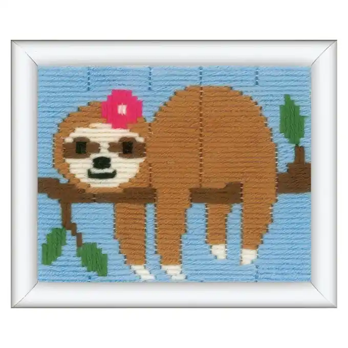 Mega-Angebot Stickset für Kreuzstich Faultier – DIY Stickerei Kit