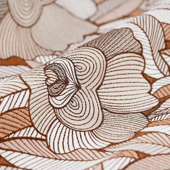 Jacquard Rousseau Blumen Terrakotta Original