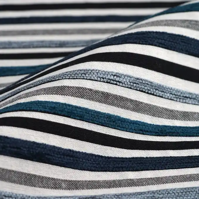 Polsterstoff gestreift blau Billig