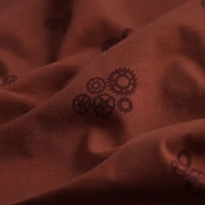 Baumwolljersey Zahnräder bordeauxrot Beliebt