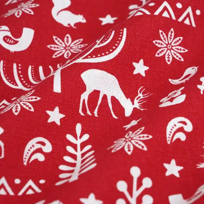 Dicker Baumwollstoff Weihnachten Rentiere rot Top-Seller