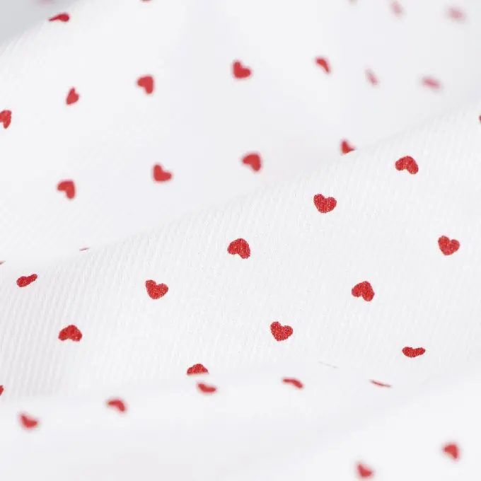 Cretonne Anecotex Herzen Rot/Weiß Kracherpreis