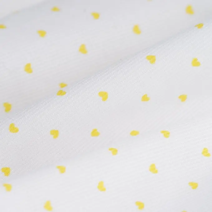 Cretonne Anecotex Herzen Gelb/Weiß Günstig
