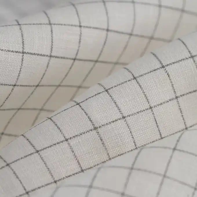 Leinenstoff Karos Grau Jetzt Kaufen