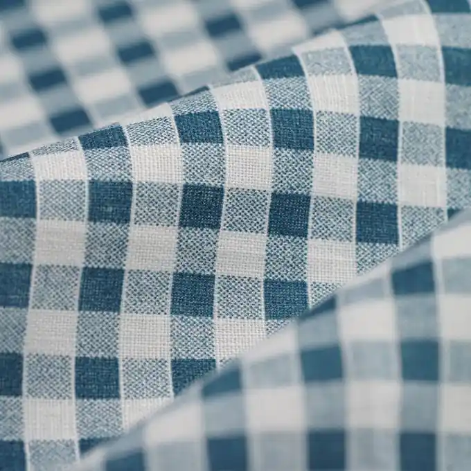 Leinenstoff Karos Blauen Sichere Zahlung