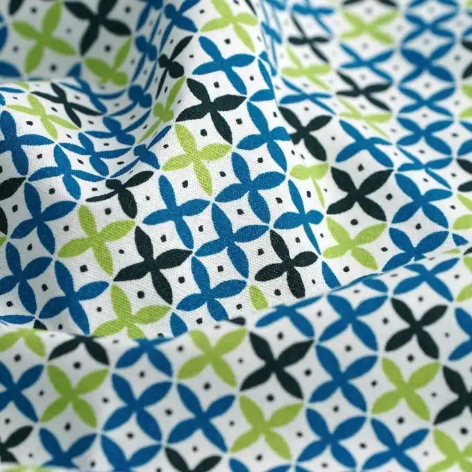 Baumwollstoff Felize Blau Grün Preisknaller