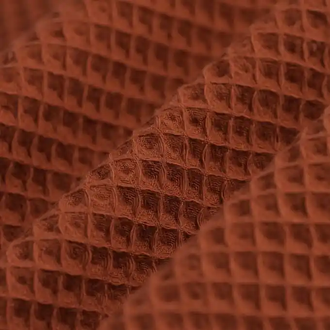 Saisonangebot Waffelfrottee terrakotta