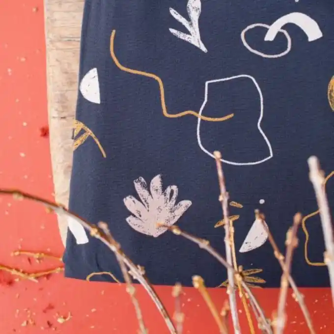 Krepp Viskose Sandstorm Night – Atelier Brunette Neuheit