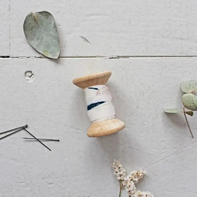 Meistverkauft Schrägband Viskose Palmetto Off white – Ateleir Brunette