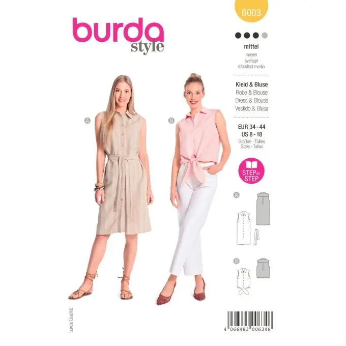 Hemdkleid mit Gürtel und Bändern – Burda Großhandel