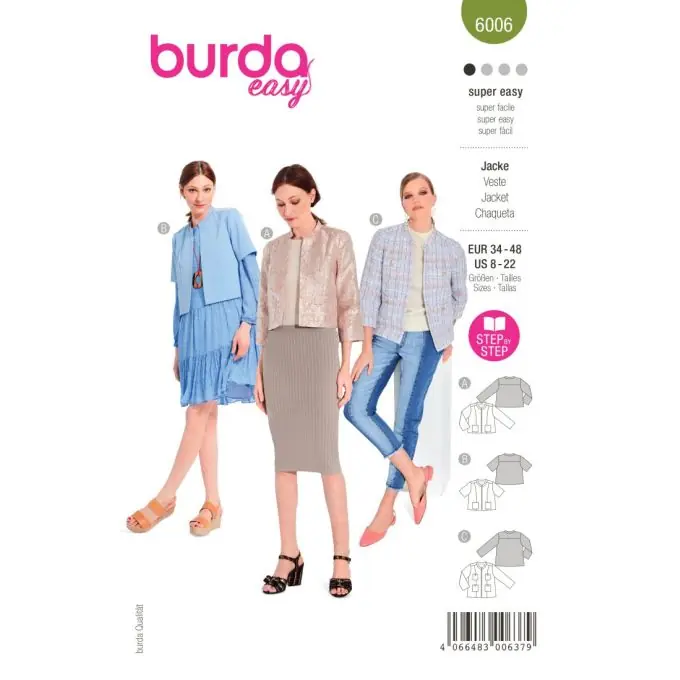 Kurze Jacke mit Taschen und Knopfleiste – Burda Sonderaktion
