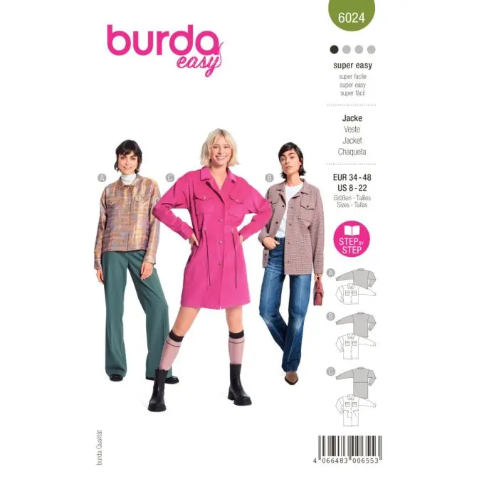 Ausverkauf Burda sportliche Jacke mit Kordelzug und Nieten