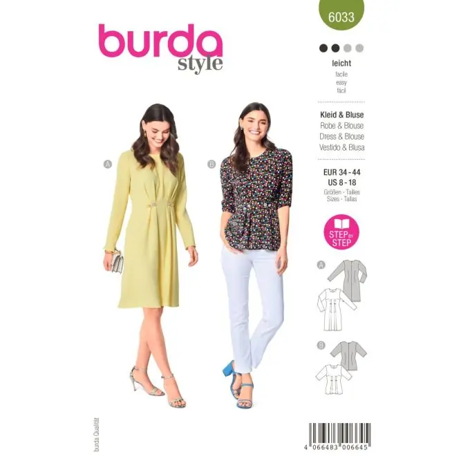 Elegantes Kleid mit taillierter Form und farbenfrohem Muster. Preisreduziert