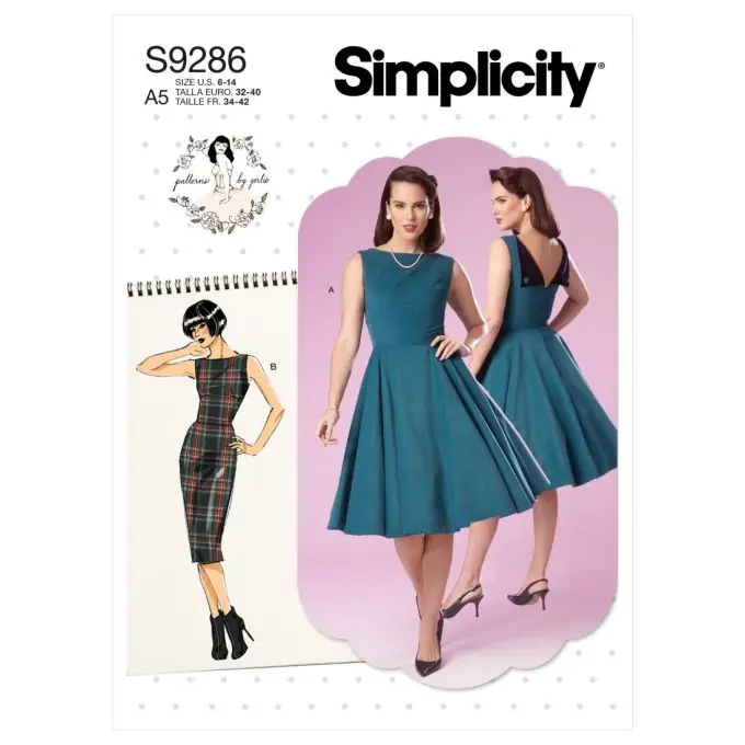 Simplicity Kleid mit figurbetonter Corsage und ausgestelltem Rock Sichere Zahlung