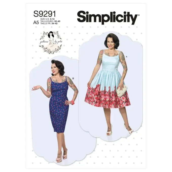 Simplicity Kleid mit Prinzessnähten und verstellbaren Trägern Ausverkauf