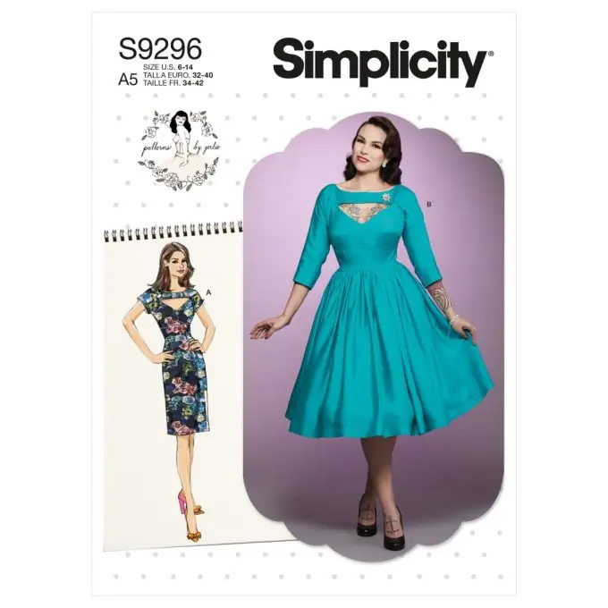 Sichere Zahlung Simplicity Tailliertes Kleid mit dekorativem Knopf