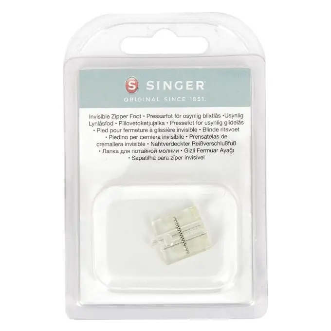 Nachtverdeckter Reißverschlussfuß Singer Rabatt