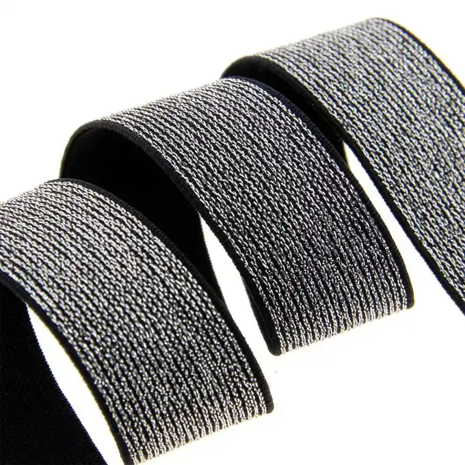 Mega-Angebot Gummiband Lurex Silbern 25 mm
