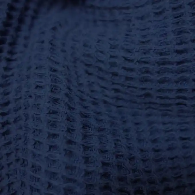 Waffelpiqué Mistral Marineblau Preis Gesenkt