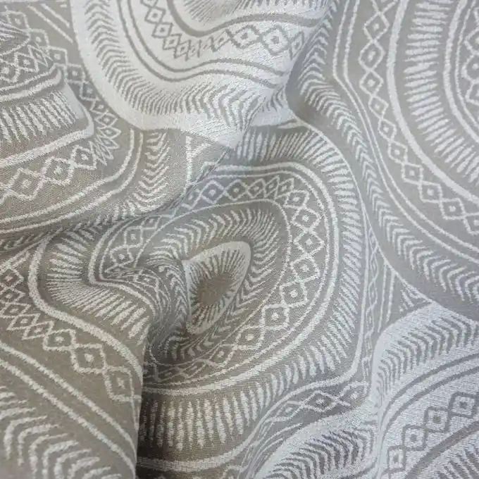 Jetzt Kaufen Jacquard Taupe Mandalas Weiß