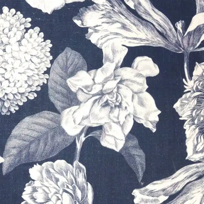 Canvas Slub Blumen XL Weiß Mega-Angebot