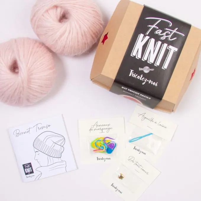 Komplettstrickset für trendige Mützen | Alpaka-Seide-Mischung Begrenztes Angebot