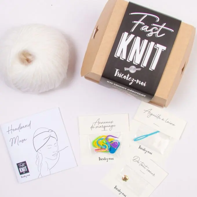 Original Personalisiertes Strickset mit Goldherz-Anhänger