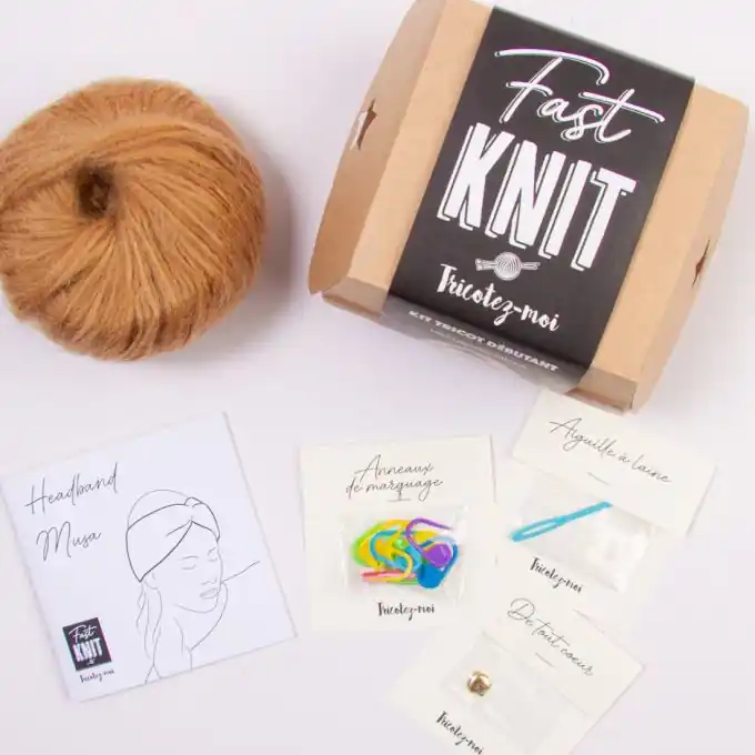 Heißes Angebot Komplettstrickset für personalisierte Accessoires mit Mohair und Seide