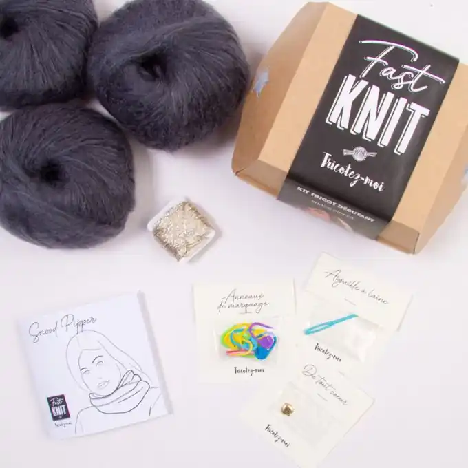 Komplettstrickset für personalisierten Schlauchschal – Tricotez-moi Neue Ware