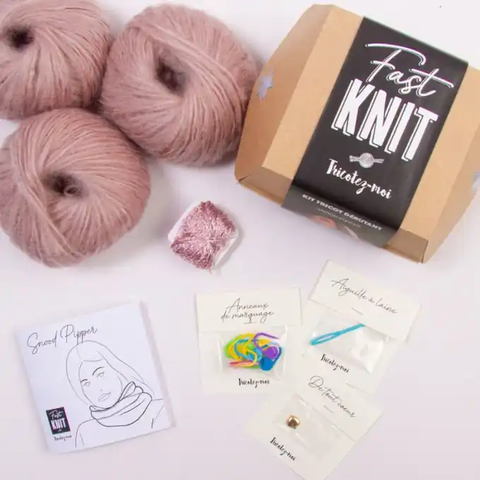 Tricotez-moi Komplettstrickset für personalisierten Schlauchschal Mengenrabatt