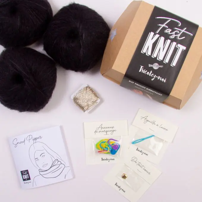 Jetzt Zugreifen Komplettstrickset für personalisierten Schlauchschal