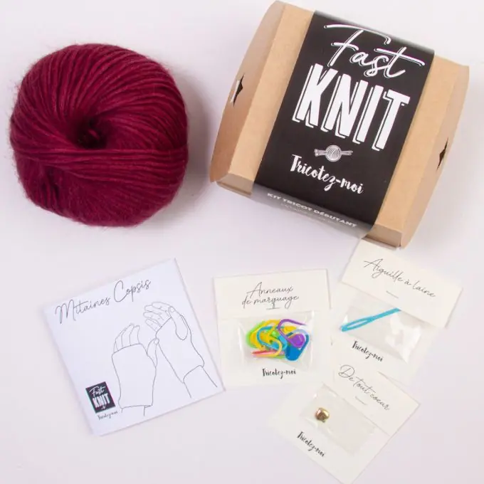 Original Stricken Sie trendige Handschuhe mit Luxor-Wolle