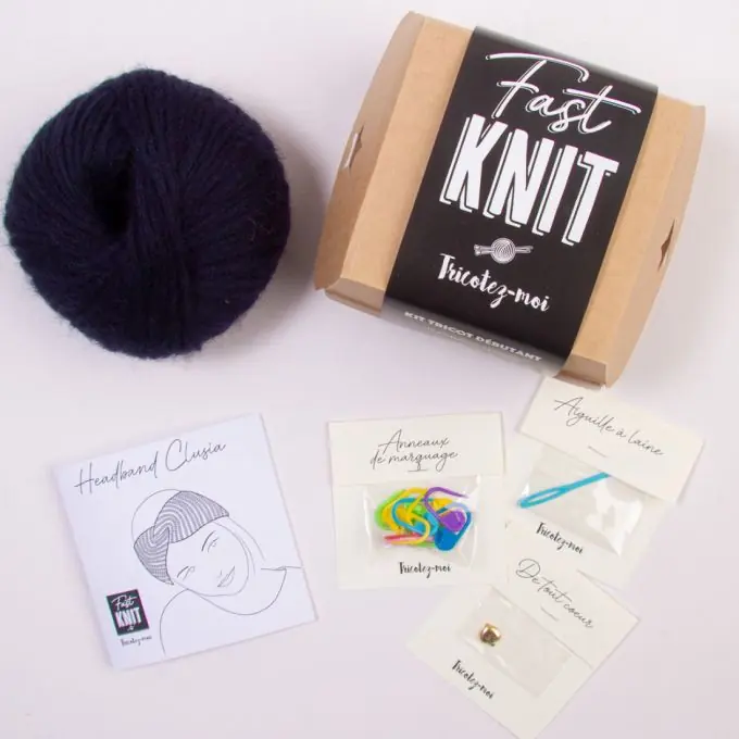 Exklusiv Strickset für personalisiertes Stirnband – Luxor-Knäuel & 24-Karat-Herz