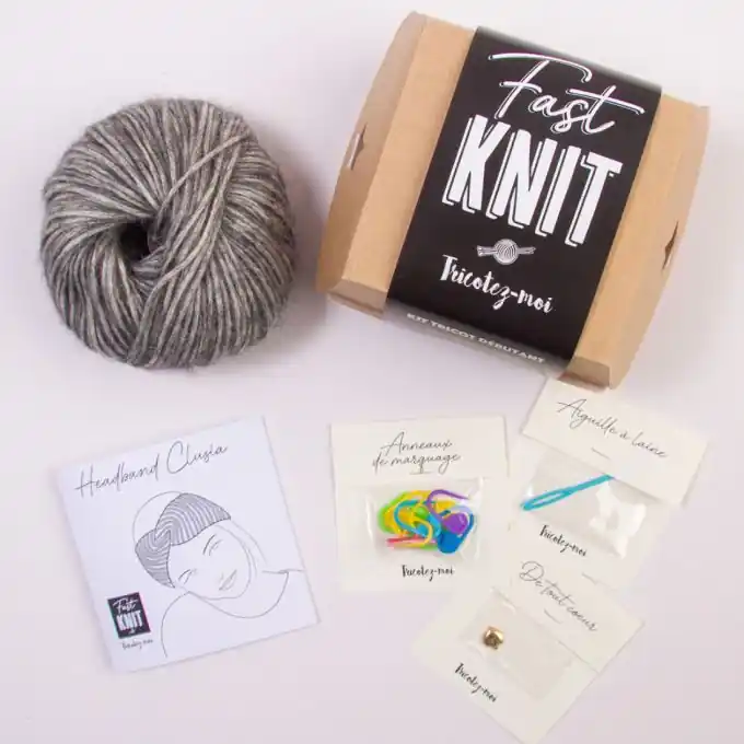 Markenware Komplettstrickset für personalisiertes Stirnband – Tricotez-moi