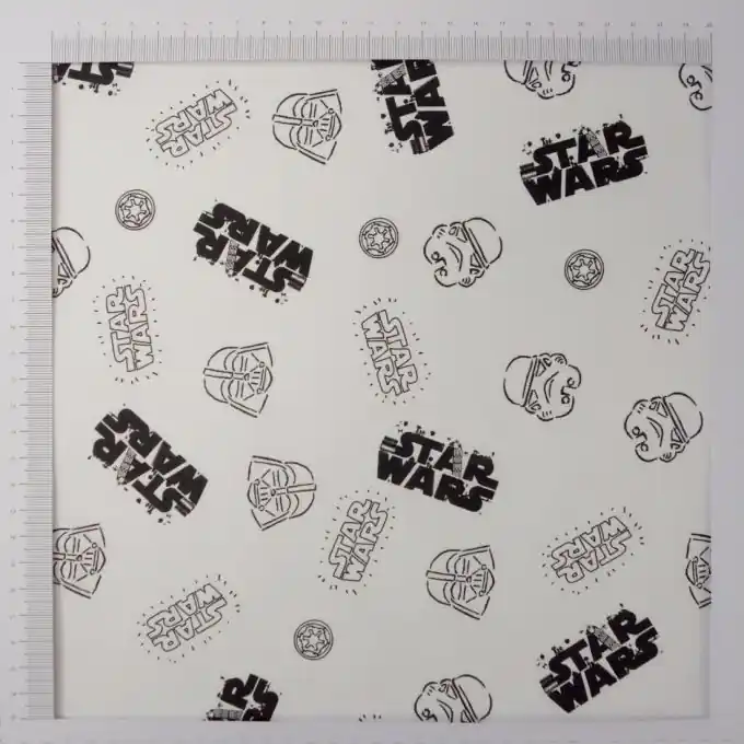 Cretonne Baumwolle Star Wars Schwarz/Weiß – Disney Billig