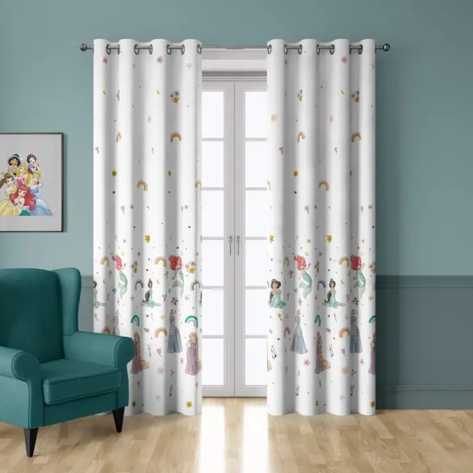 Ausverkauf Disney Prinzessinnen Vorhänge 140x250cm – OEKO-TEX zertifiziert