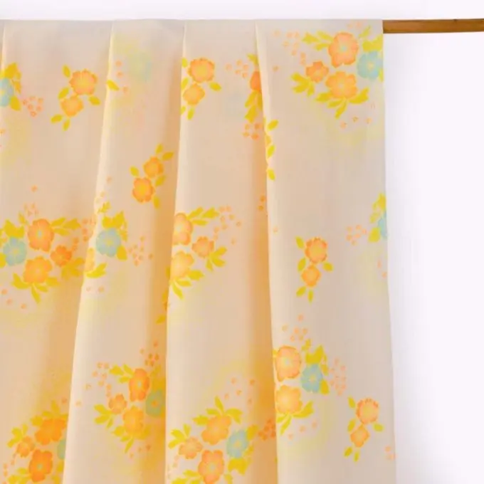 Neue Ware Popeline Baumwolle Folksy Ecume – Petit Pan