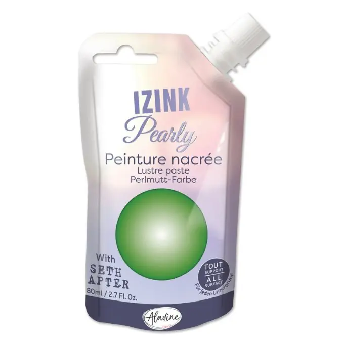 Textilfarbe 3D Perlmutt Izinnk Pearly Jade 80 ml Meistverkauft