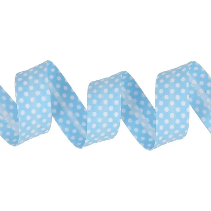 Gepunktetes Schrägband, himmelblau 20 mm Aktuell