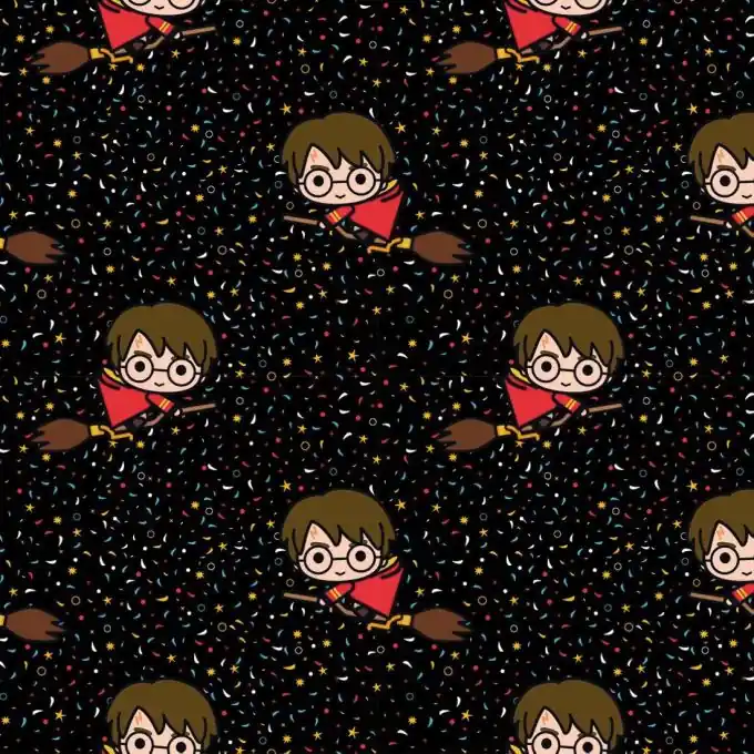 Baumwollstoff Harry Potter Schwarz Im Trend