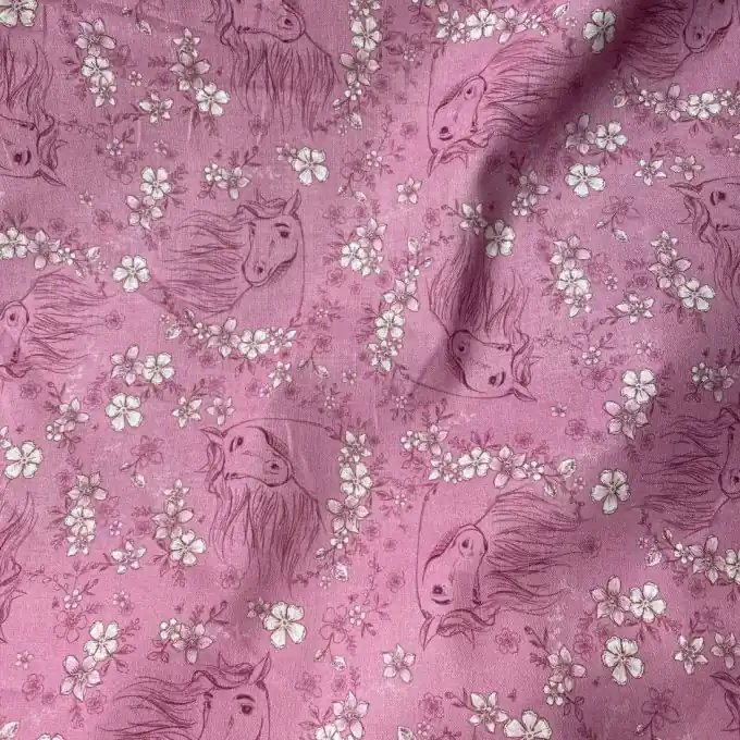 Baumwollstoff Spirit Rosa Hochwertig