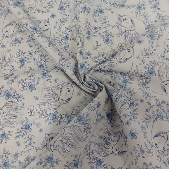 Baumwollstoff Spirit Blau Heißes Angebot